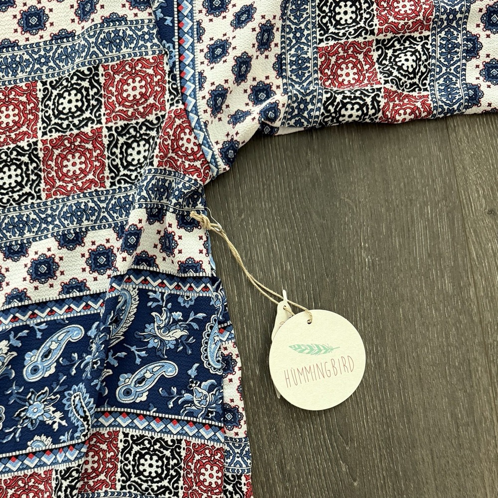 Hummingbird Stitch Fix NWT Kimono Open Cardigan Medium Boho Beach Resort - Picture 7 of 12
